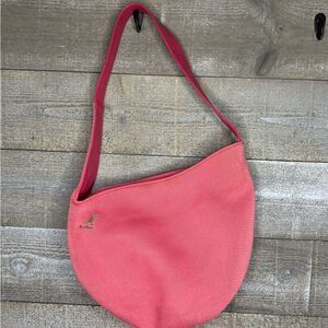 Kangol pink crochet asymmetrical purse bag shoulder bag